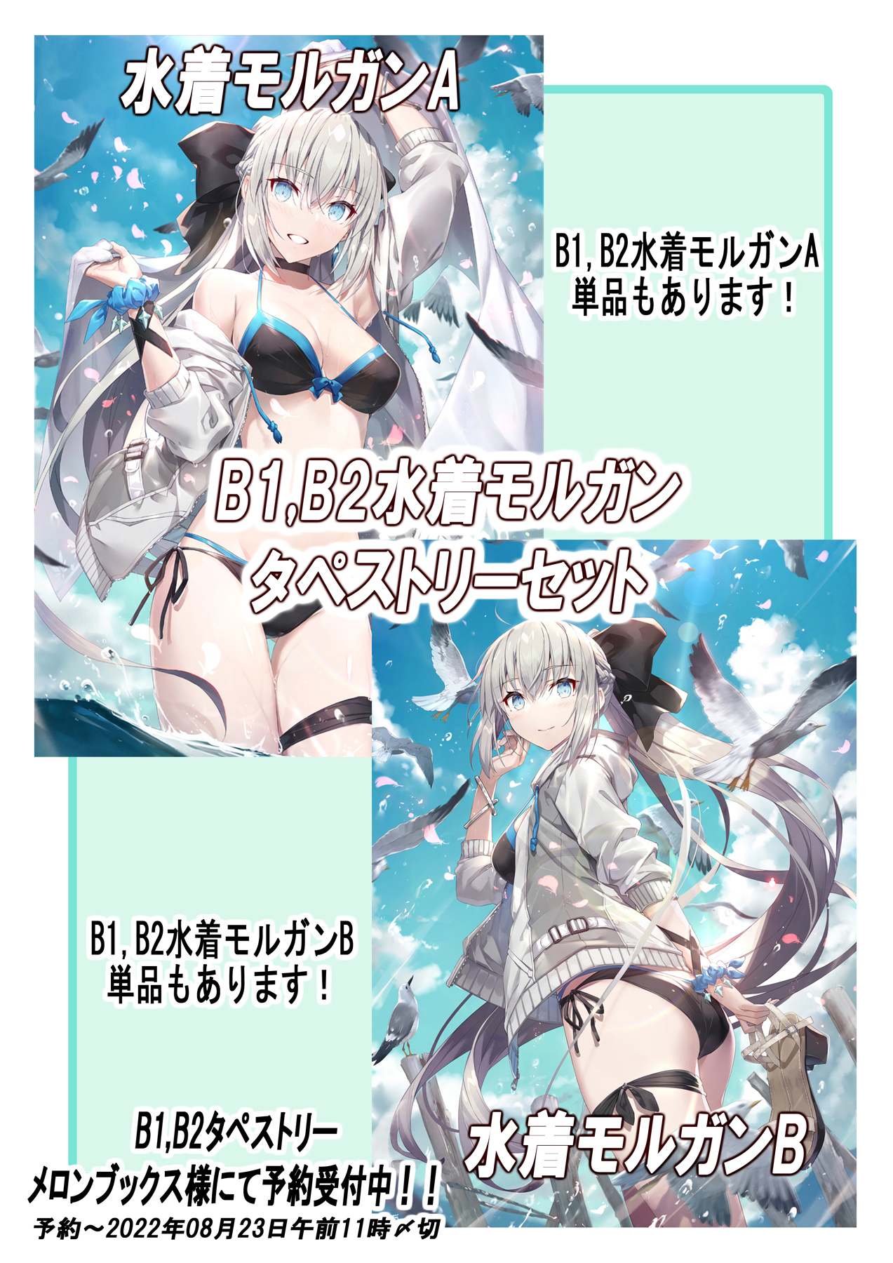 Fate fgo 光崎 kousaki B2 タペストリー 水着 モルガン - スリーブ